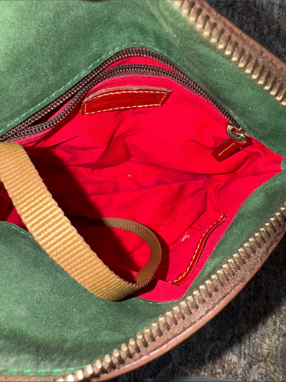 Dooney & Bourke Red Leather Crossbody Bag Florentine leather - Picture 13 of 16